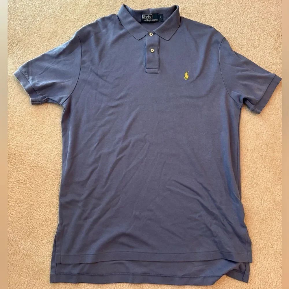 Men’s Polo Collared Short Sleeve Shirt L